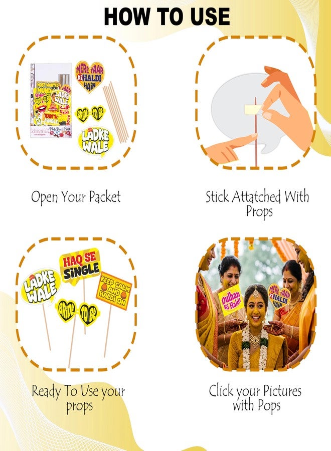 ووبوكس دعائم كشك تصوير حفل الحناء من ووبوكس | دعائم حفل الحناء للعروس | دعائم حفل الحناء للزفاف | دعائم حفل الحناء | دعائم حفل الحناء | مستلزمات تزيين حفل الحناء (أصفر) - Image 2